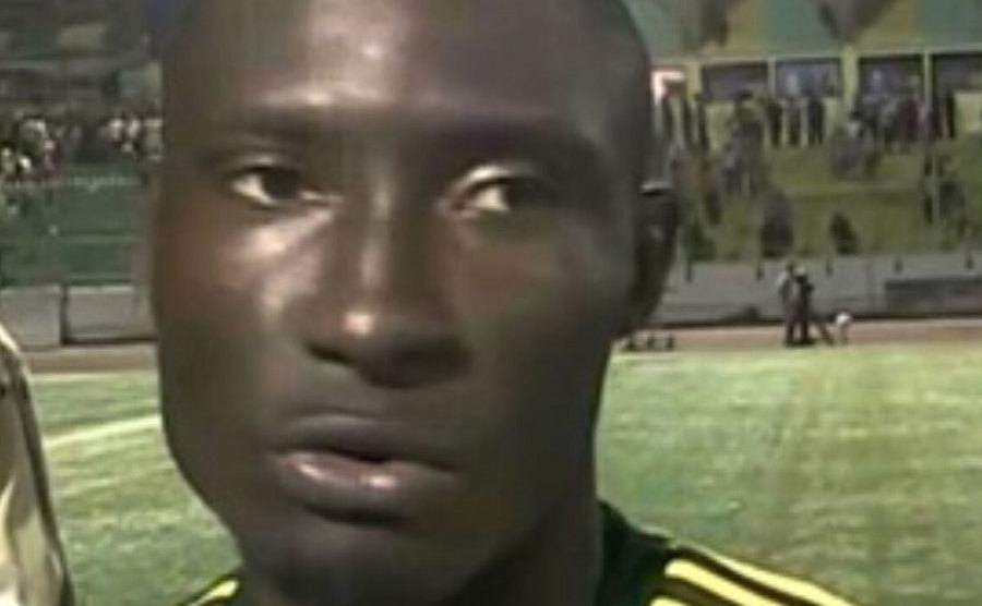 A photo of Albert Ebossé during a soccer game.