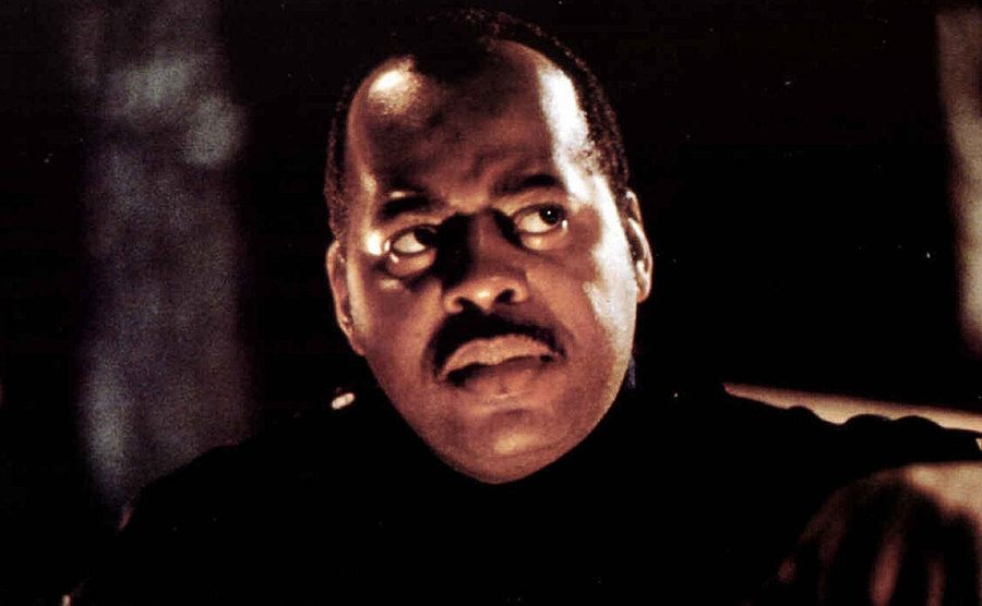 Reginald Veljohnson as Sgt. Al Powell is in a still from the film.