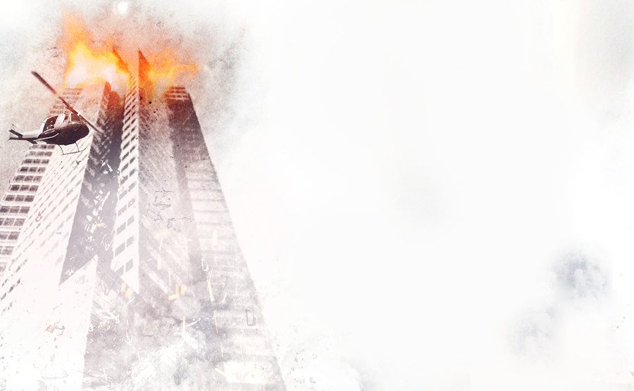 The Fox Tower in Die Hard promotional shot.