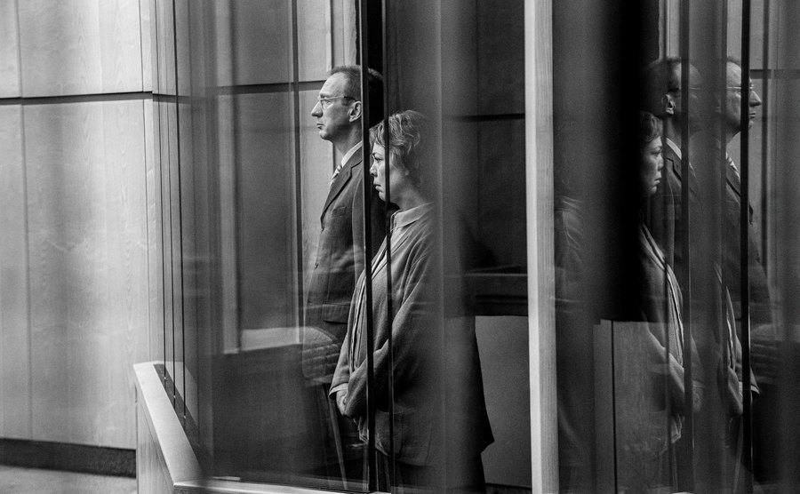 Olivia Colman and David Thewlis as Susan and Christopher in a still from the film.