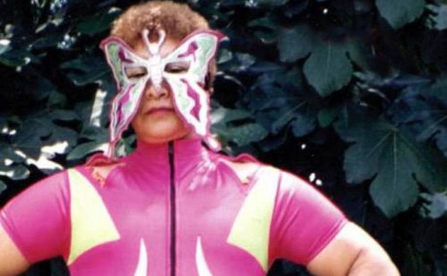 A photo of Juana Barraza on her wrestler costume.