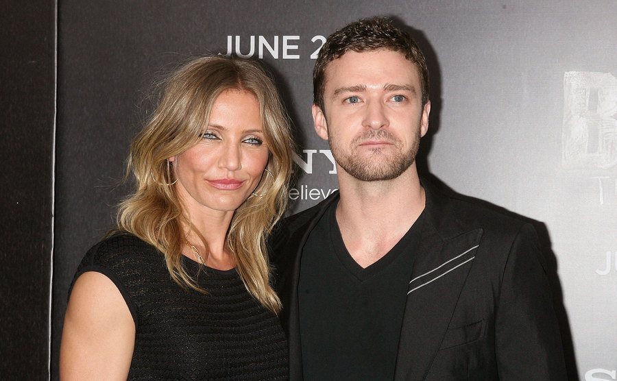 Justin Timberlake and Cameron Diaz attend an event.