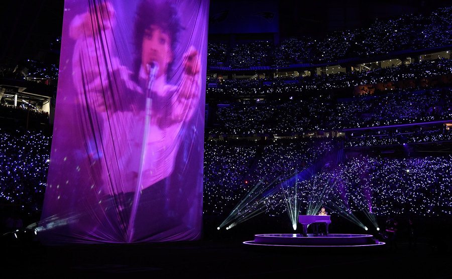 A general view of the crowd during Timberlake’s performance.