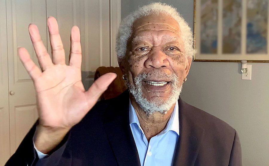 A screengrab of Morgan Freeman.