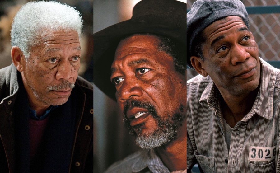 Freeman in The Shawshank Redemption / Freeman in Unforgiven / Freeman in The Dark Knight. Rises.