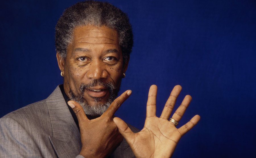 Freeman poses for a studio portrait.