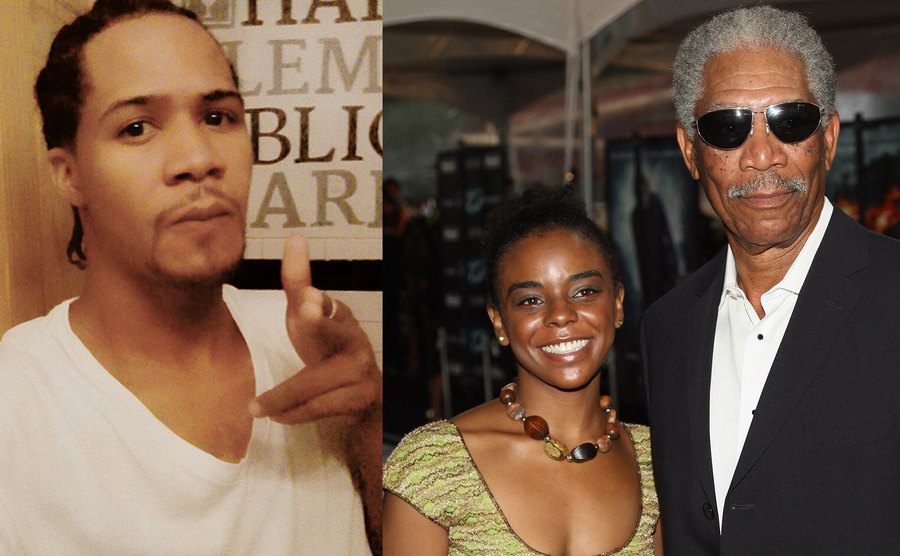 A picture of Lamar Davenport / Morgan Freeman and Edena Hines during an event.