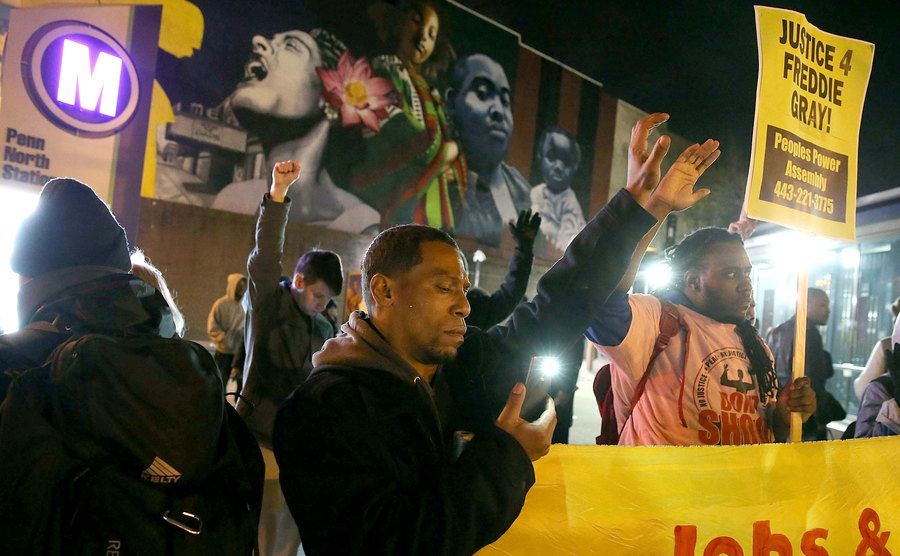 An image from the Baltimore protests.