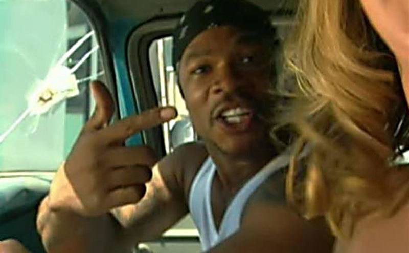 A still of Xzibit driving a car to West Coast Customs.