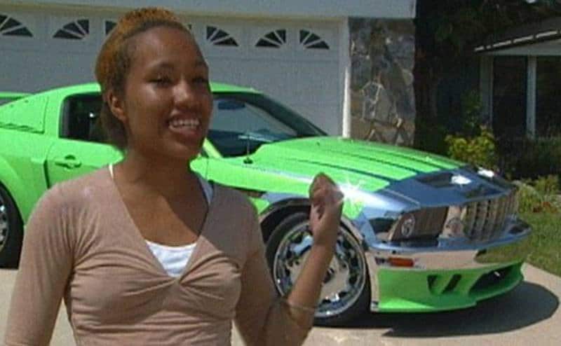 A contestant in a still from the show.