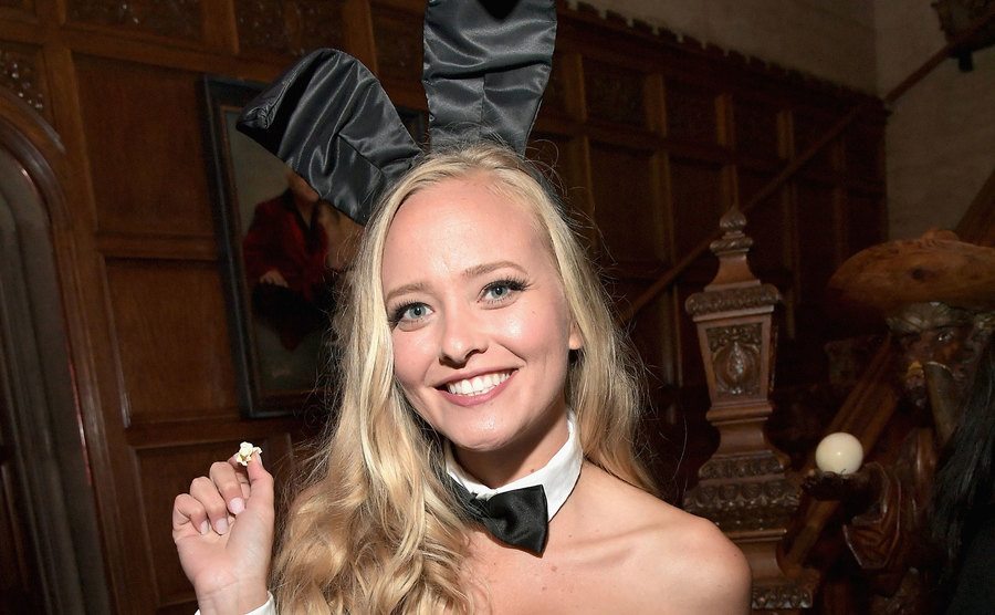 A photo inside the Playboy Mansion.