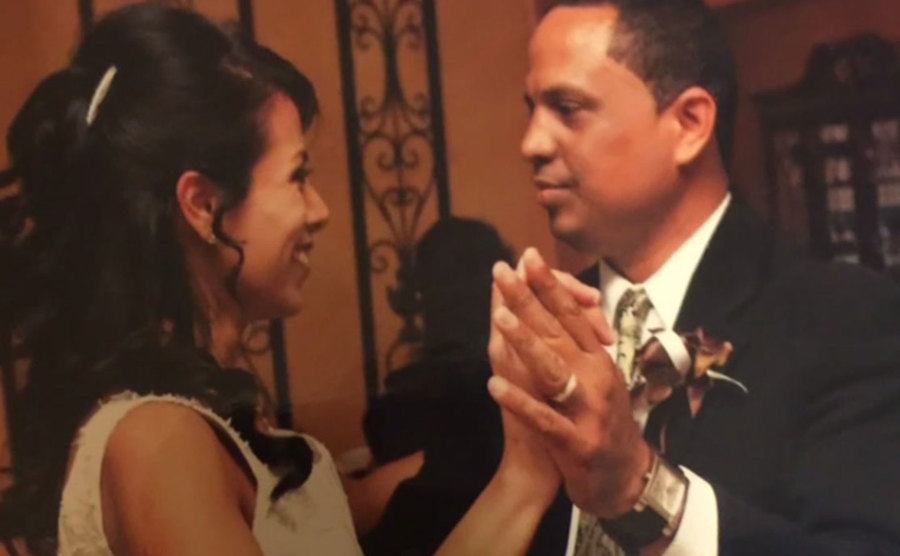 A photo of Lulu and Ramon on their wedding day.