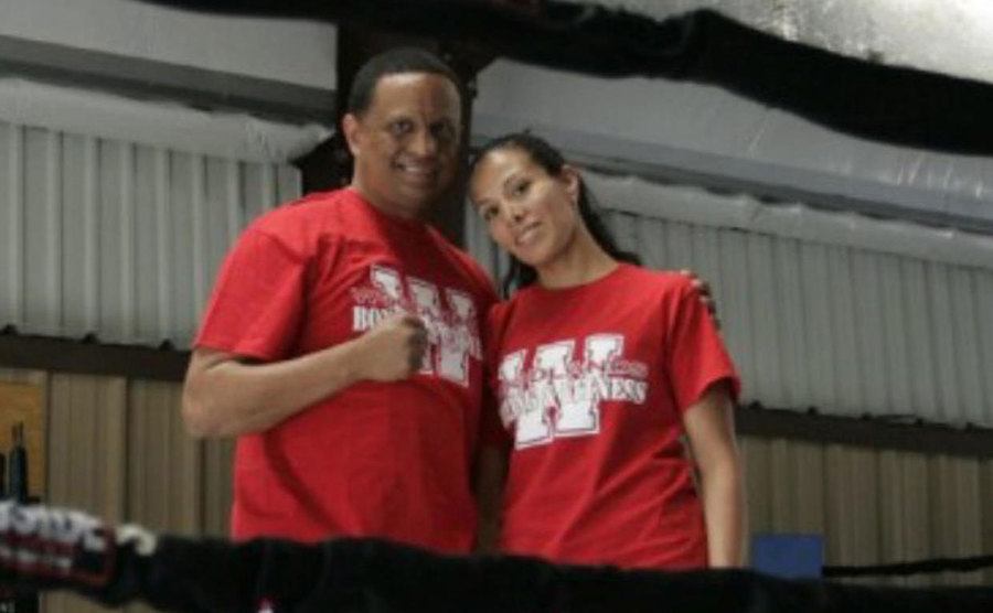 A picture of Ramon and Lulu at the Woodlands Boxing and Fitness.