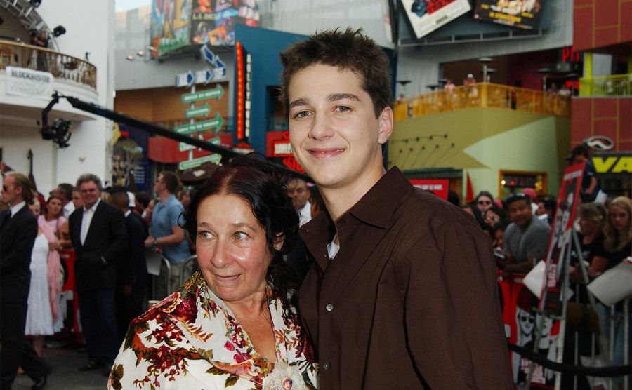 Shia LaBeouf and his mother, Shayna, during the World Premiere Of 