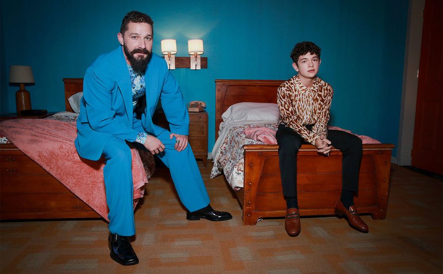 Shia LaBeouf and Noah Jupe attend the premiere of Amazon Studios 