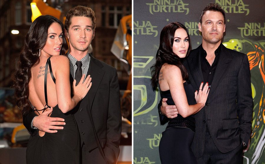 Megan Fox and Shia LaBeouf / Megan Fox and husband, Brian Austin Green