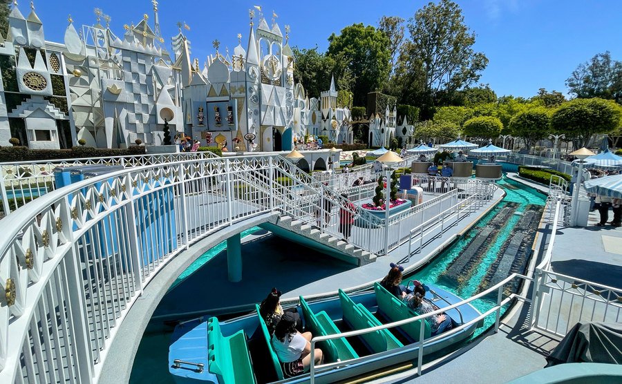 A shot of It’s a Small World water ride.