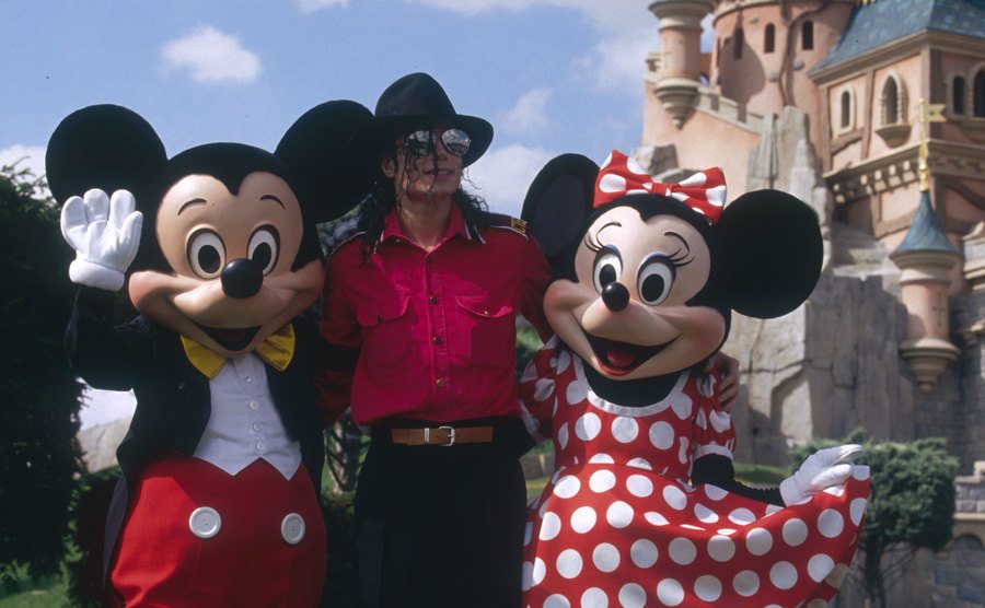 A picture of Michael Jackson at Disneyland Park.