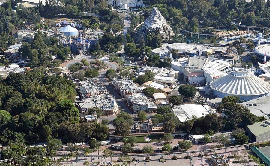 An aerial view from the amusement park.