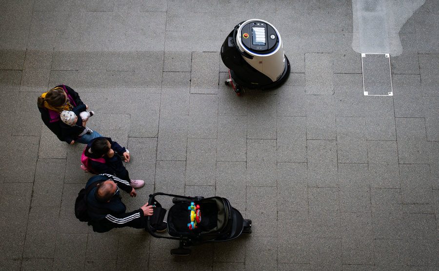A photo of an automated cleaning system.