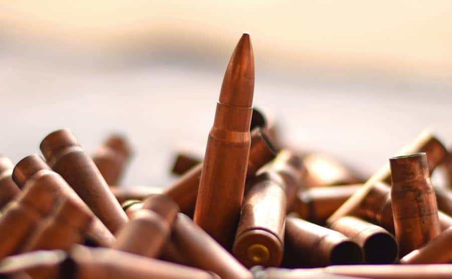 An image of a bunch of fired bullet rounds.