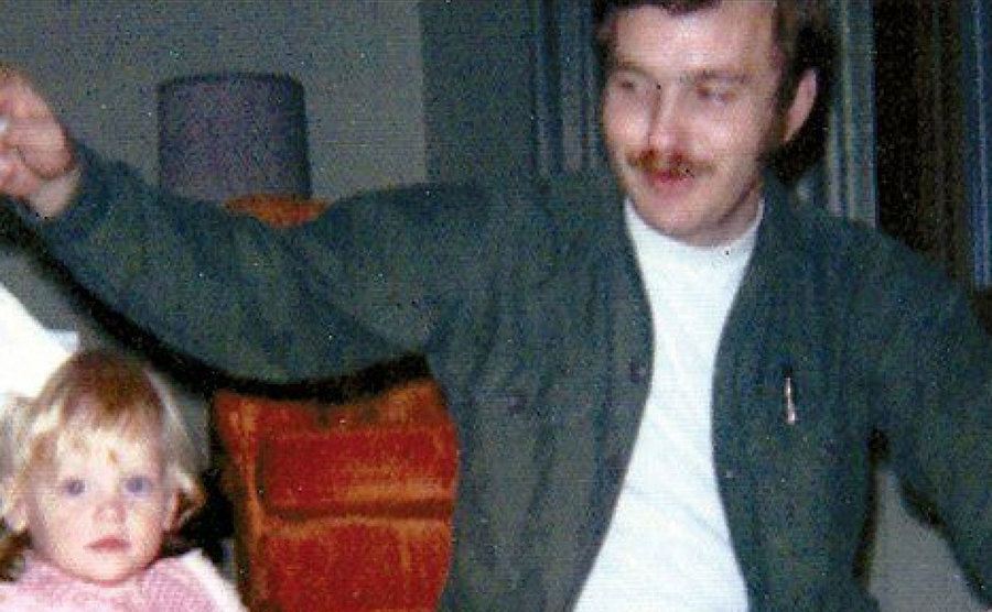 A picture of Stacey and her father at home.