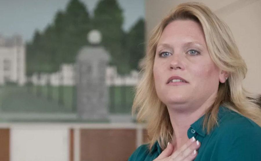 Stacey speaks during an interview.