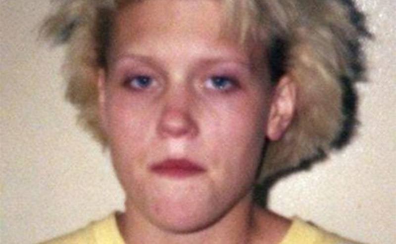 A picture of Stacey Lannert at the police station.