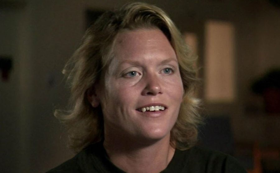 Stacey speaks during a televised interview.