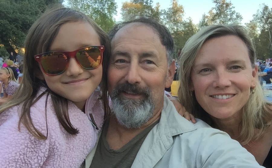 Arye Gross with his wife Lis Shulz and their daughter Sophia Gross