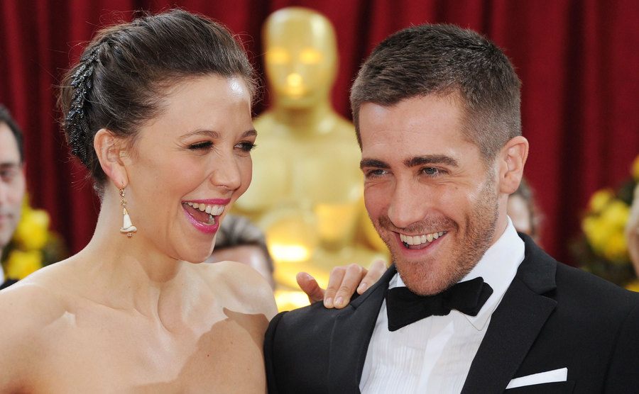 Maggie Gyllenhaal and Jake Gyllenhaal arrive at the 82nd Annual Academy Awards.