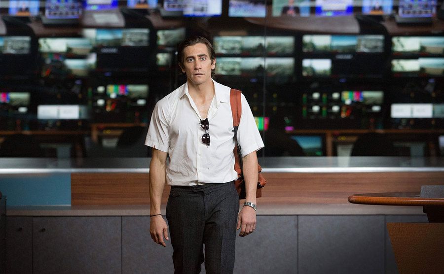 Jakes Gyllenhaal in a scene from Nightcrawler.