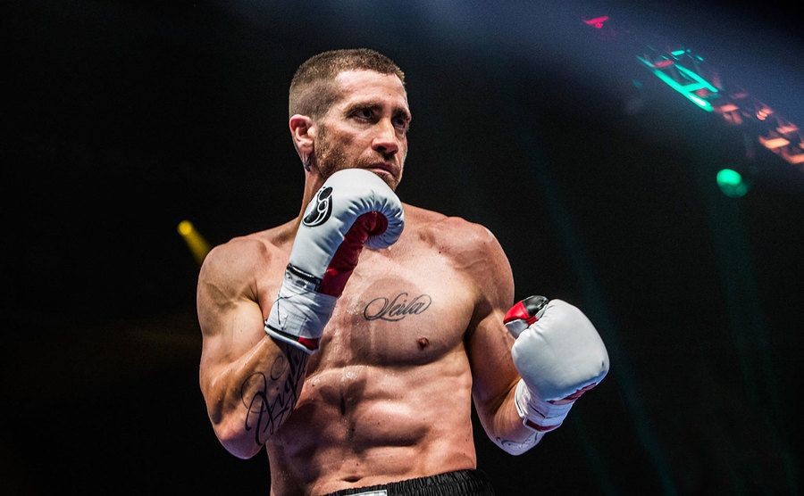 Gyllenhaal as a boxer in Southpaw.
