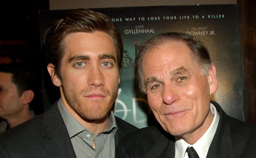 Jake Gyllenhaal and Robert Graysmith attend a screening of Zodiac.