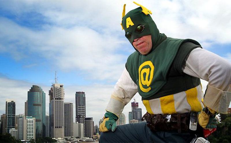 A photo of Captain Australia.