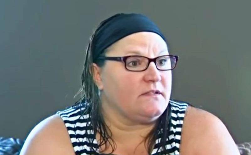 Woman speaks during an interview.