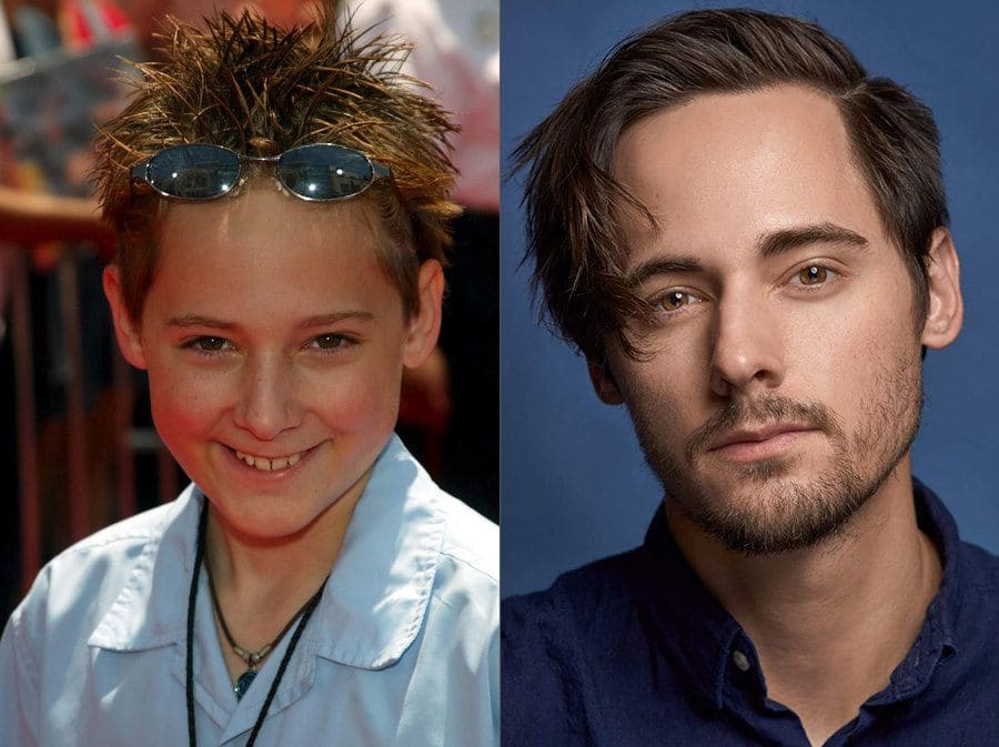 Jake Thomas at an event in 2002. / A headshot of Jake Thomas from 2019. 
