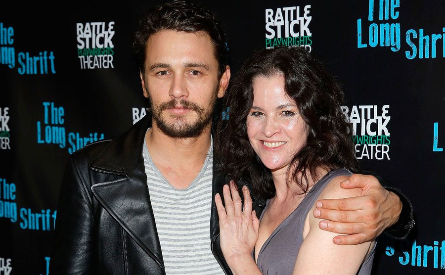 James Franco and Ally Sheedy pose for the press.