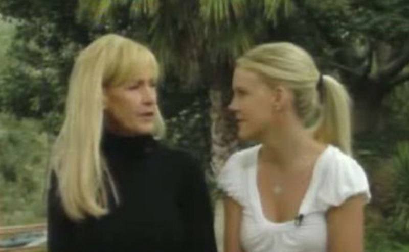 A still of Erin and her daughter Elizabeth during an interview.