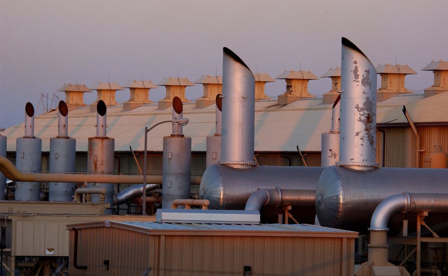 An exterior shot of the PG&E plant.