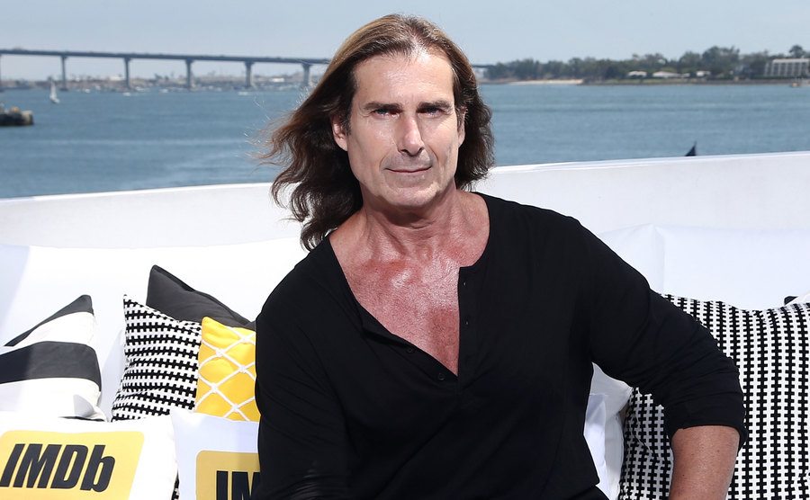 A picture of Fabio during an interview.