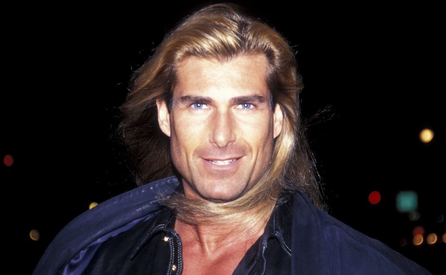 Fabio poses for the press.