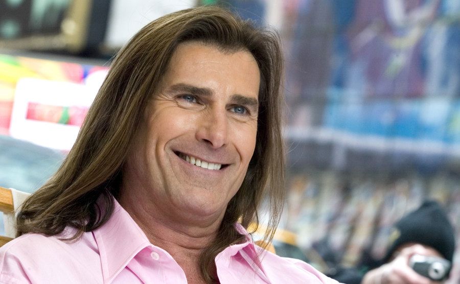 A portrait of Fabio during an interview.