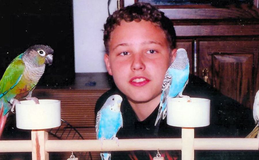 A dated picture of Josh Phillips in his bedroom.