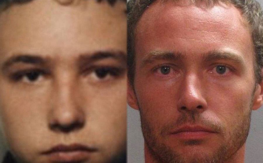 A mugshot of Josh Phillips then / A mugshot of Josh Phillips now.
