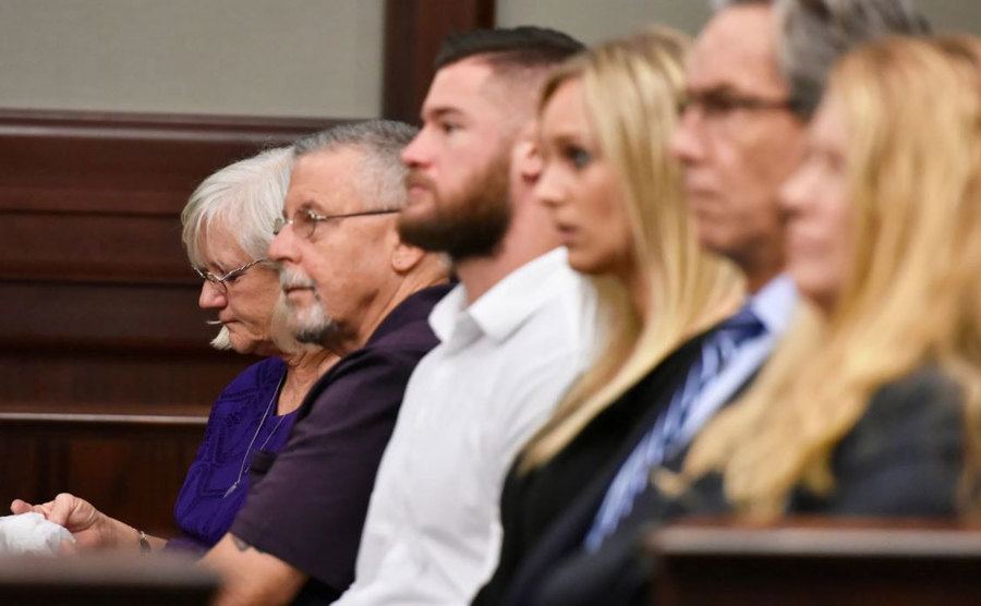 Sheila Clifton sits with family members during the resentencing hearing of Josh.