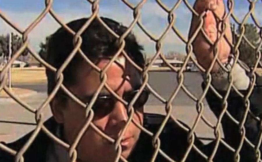 A picture of Ochoa outside prison.