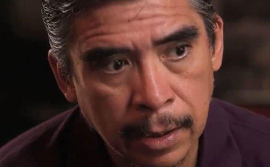 A portrait of Ochoa during an interview.
