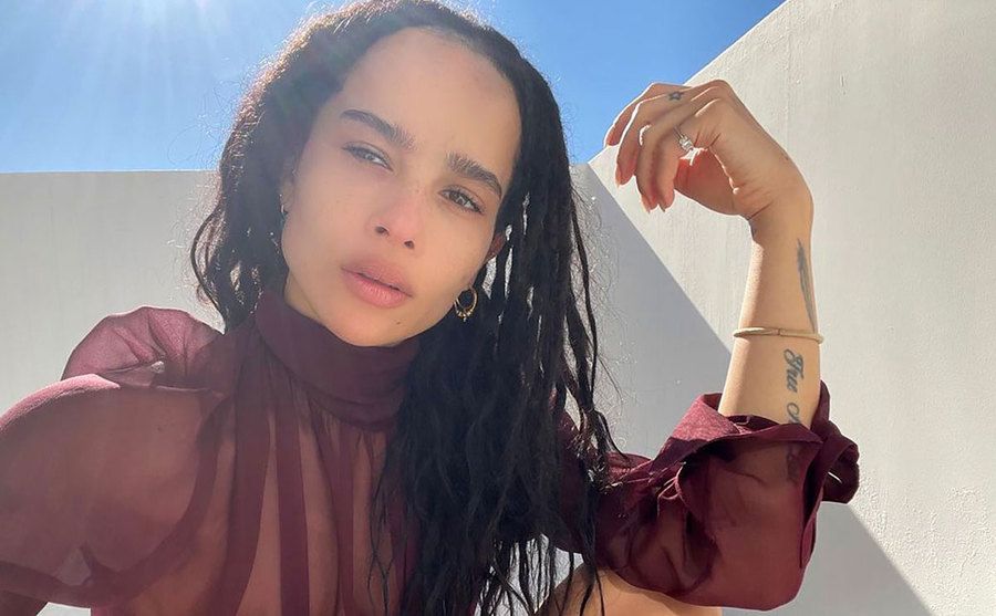 Zoe Kravitz takes a selfie. 