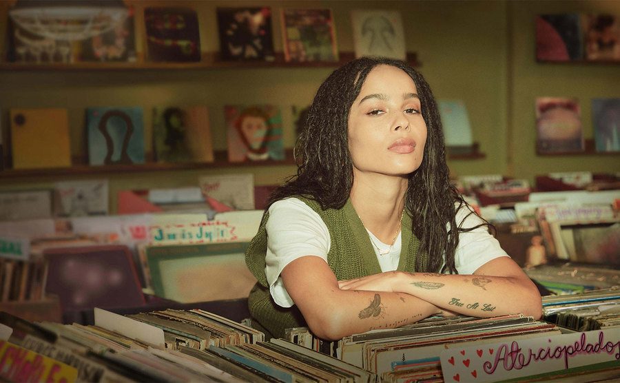 Zoë Kravitz, as Rob Brooks, in a still from High Fidelity. 